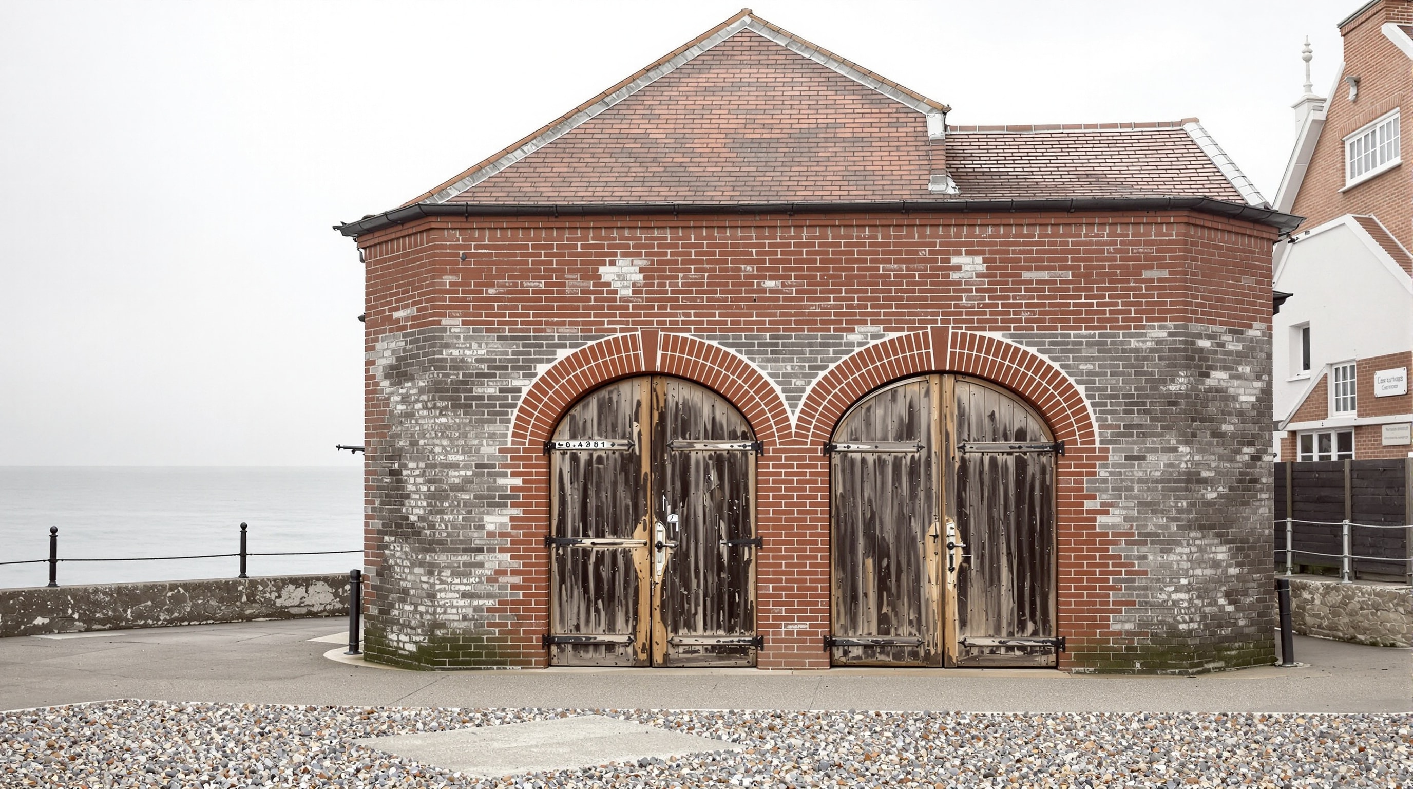 A Victorian seaside memorial boathouse of the kind that houses the Eastbourne Lifeboat Museum
